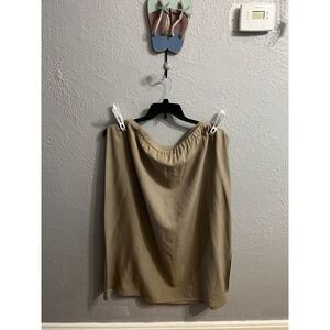 Orvis Silk & Wool Womens‎  Pull-On Long Maxi Skirt Size X-Large Tannish